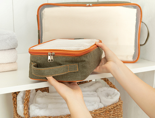 Набор сумок для хранения Clarita из 2 шт. - хаки