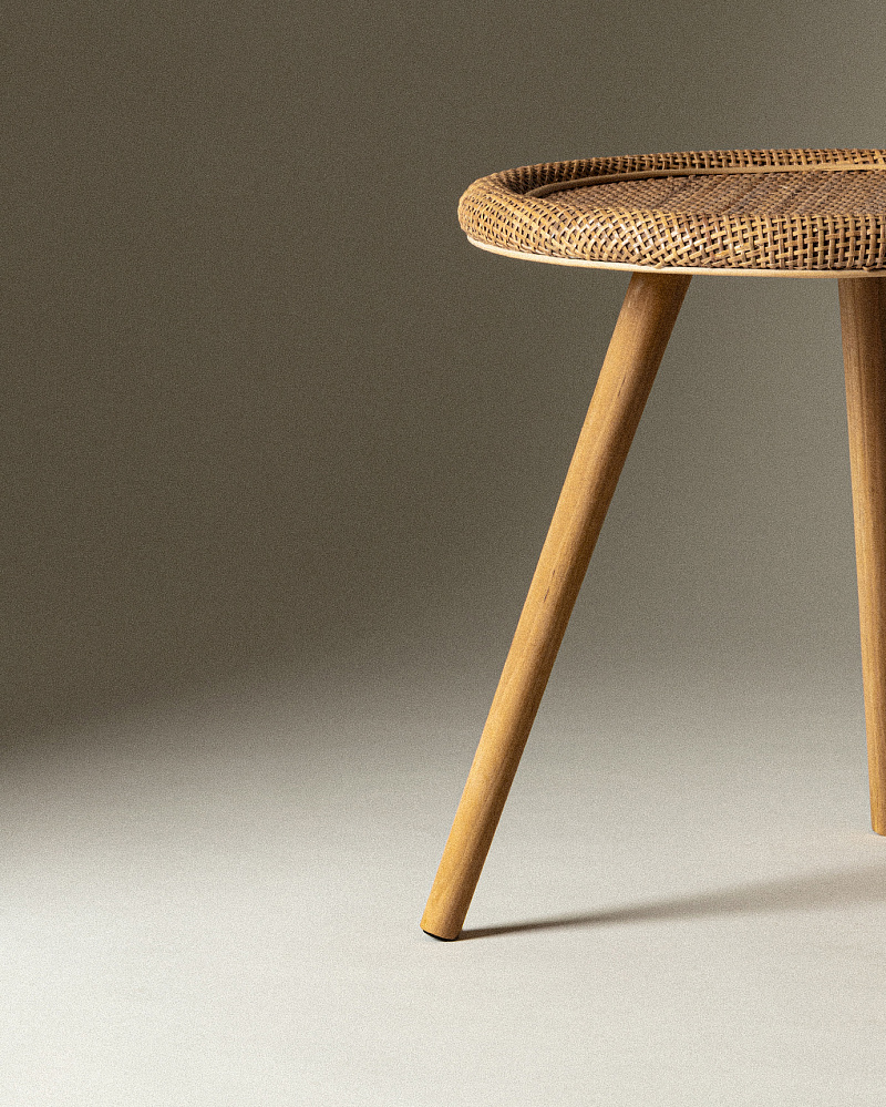 Журнальный столик Estella 42x42x42 см, ротанг