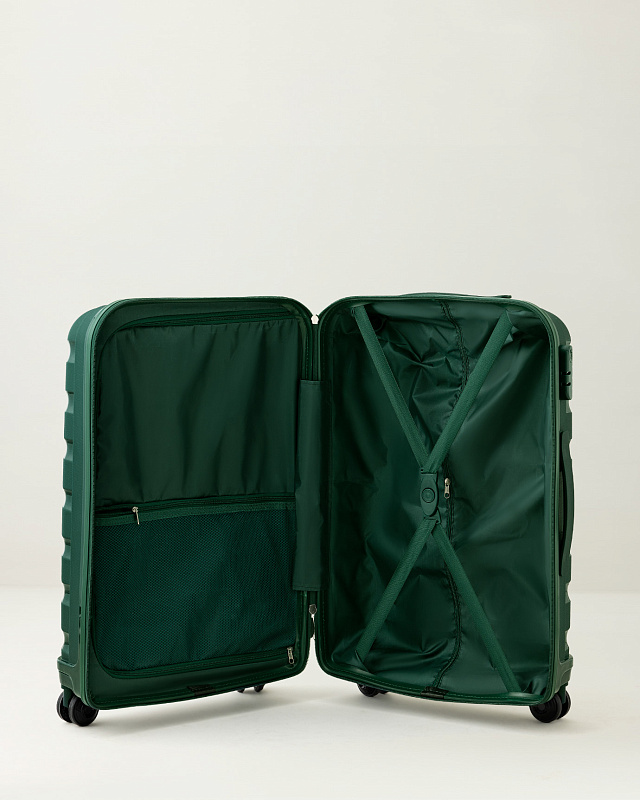 Чемодан Mer 42x27x65 см., 2,5 кг. - зеленый