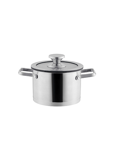 Кастрюля Raye с крышкой 18x11,5 см. - нержавеющая сталь