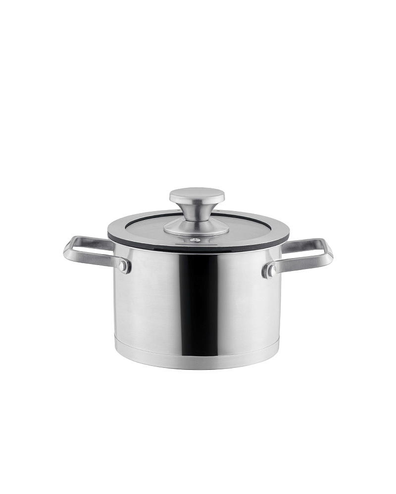 Кастрюля Raye с крышкой 18x11,5 см. - нержавеющая сталь