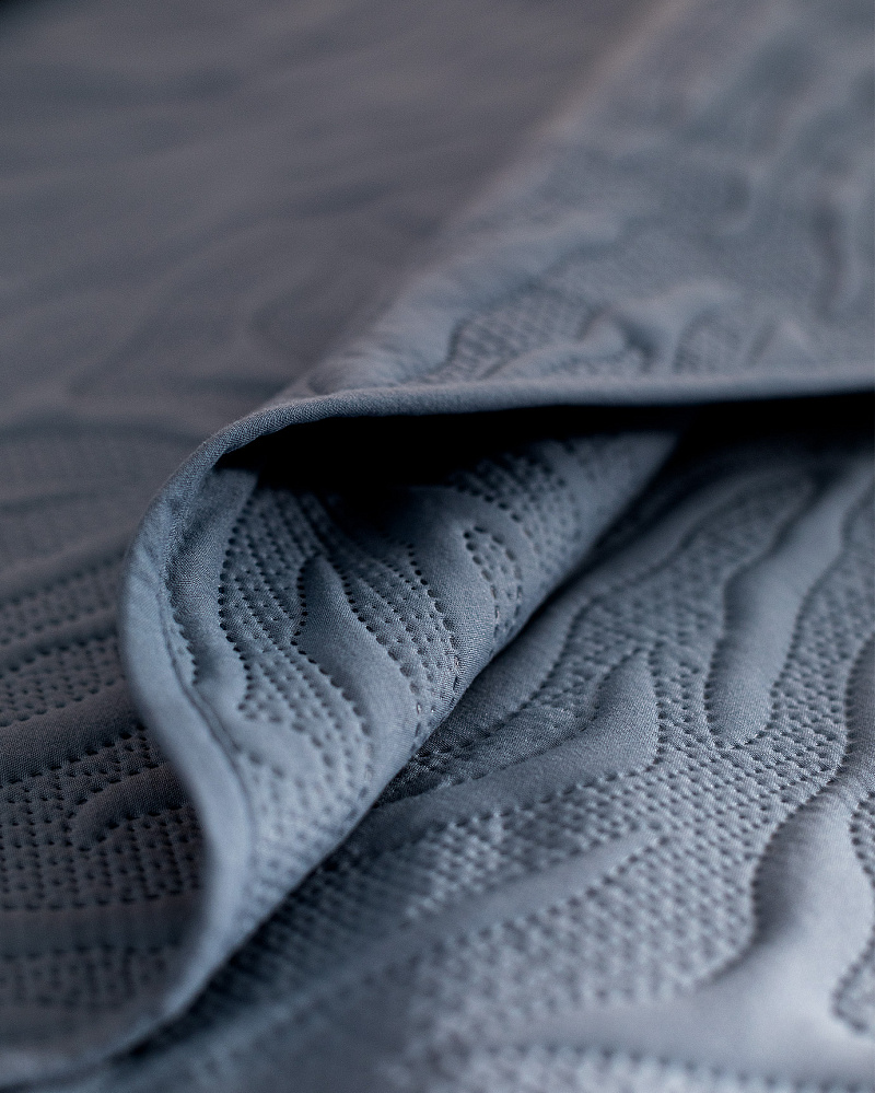 Комплект покрывало + 2 наволочки Cher 250x260 см. - синий