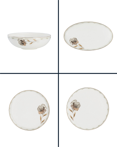 Столовый сервиз Leda из 56 предметов, - фарфор