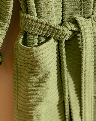 Набор банный унисекс халат и полотенце Carla 2 шт., L-XL р., 50x90 см. - хаки