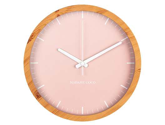 Настенные часы Dumont 30x30x3 см. - розовые / бежевые
