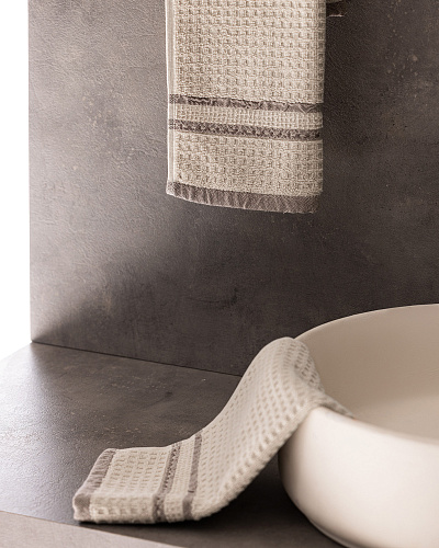 Набор полотенец для рук Alissa из 2 шт., 30x46 см. - бежевый