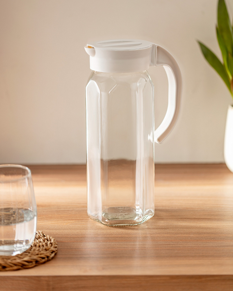 Кувшин Madelyn 1500 мл. - прозрачный / экрю