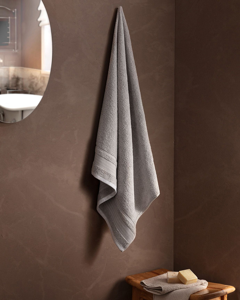 Банное полотенце Mere 70х140см -серое
