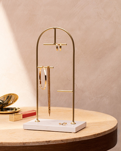 Вешалка для украшений Ferrum 14x8x26 см. - золотистая