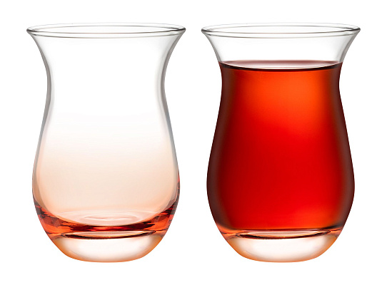 Набор стеклянных стаканов для чая Clarette-Orange из 6 шт., 168мл