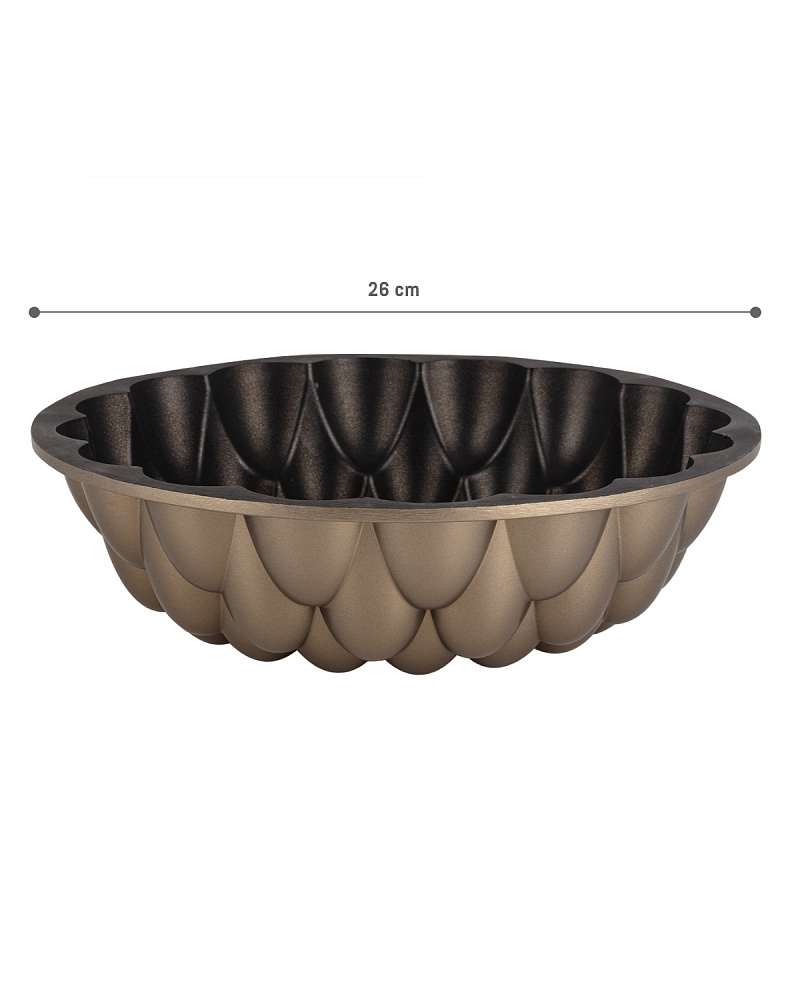 Форма для выпечки Bonte Drop 26x26x7 см. - золотистая