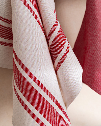 Набор кухонных полотенец Andre из 2 шт., 40x60 см. - красный / экрю