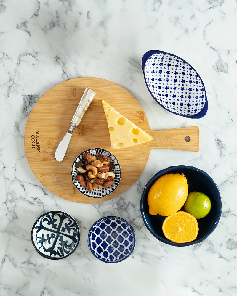 Доска разделочная круглая Richelle Bamboo 33x24x0,9 см. - бамбук