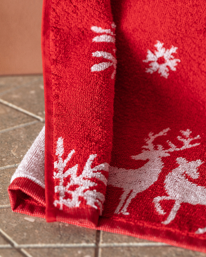 Полотенце для лица Cervus 50x70 см. - красное