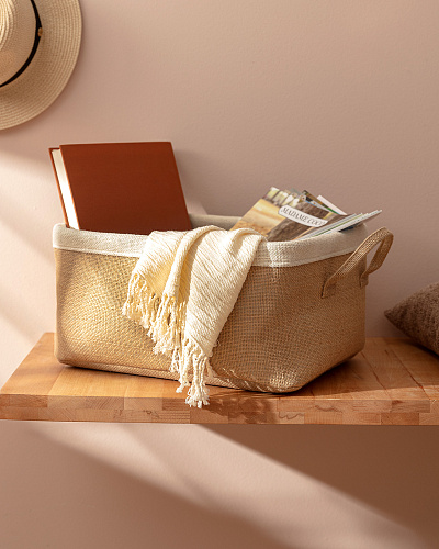 Корзина Eva 40x30x20 см. - бежевая