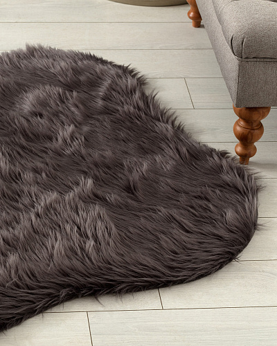 Плюшевый коврик Leila 120x180 см. - темно-серый