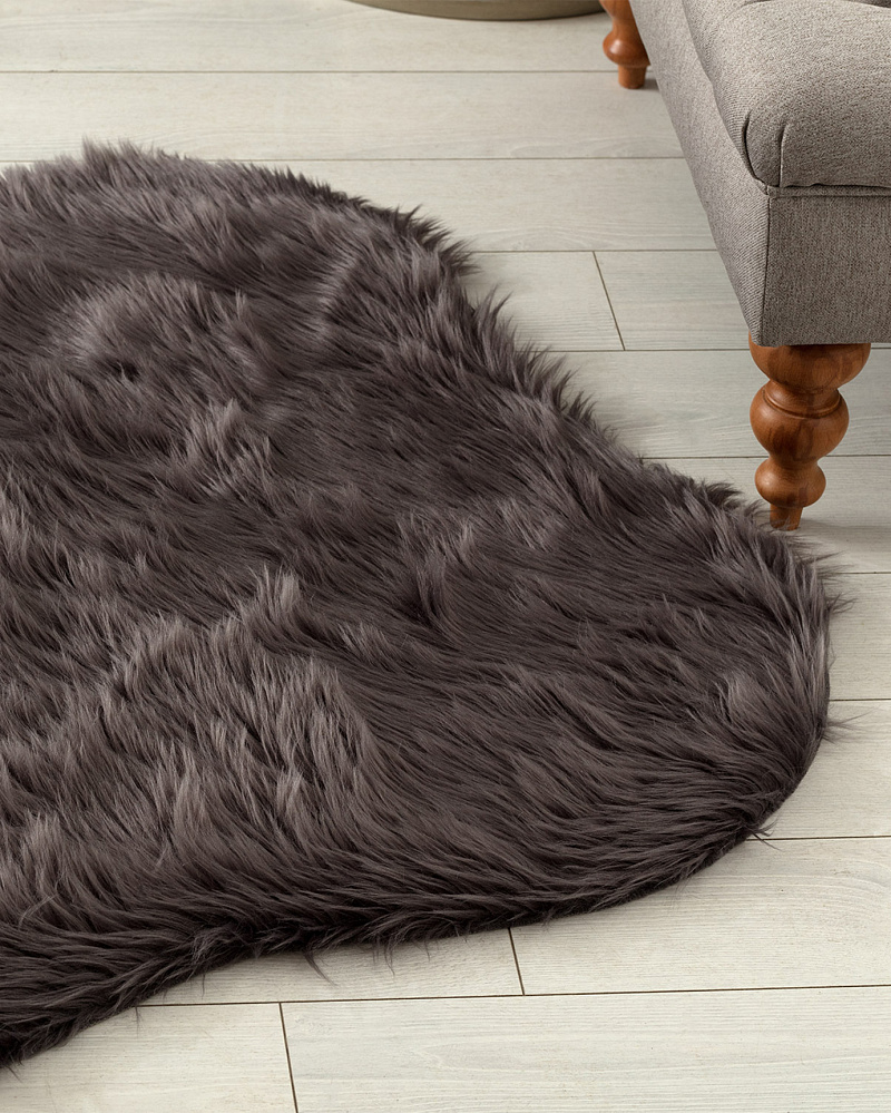 Плюшевый коврик Leila 120x180 см. - темно-серый