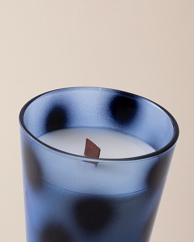 Ароматическая свеча Répertoire Jour de Pluie Bleu 230 г. - синяя / белая