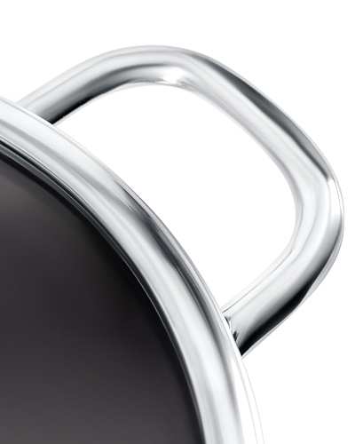 Набор посуды Titanium из 7 шт., 18-22-26 см. - белый / черный