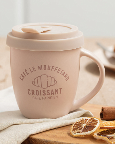 Фарфоровая кружка BELLANITA 350мл - бежевый