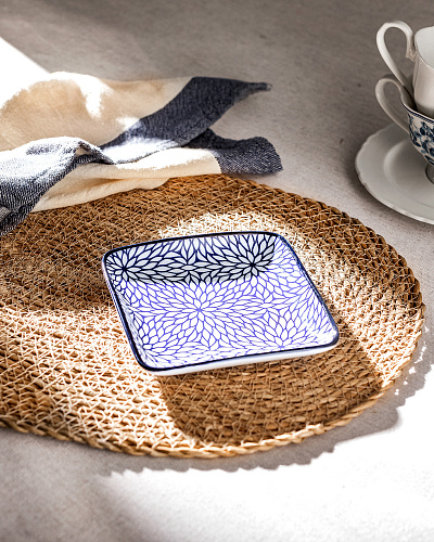 Квадратная тарелка Rêve Bleu Drancy