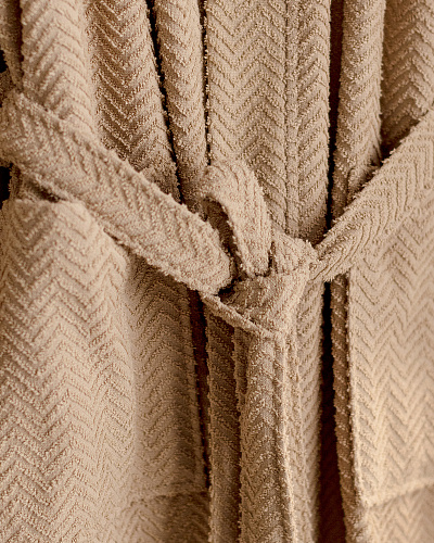 Мужской халат Nicola S-M р. - темно-бежевый