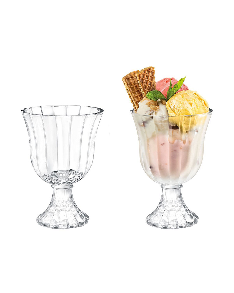 Набор креманок Darcey из 2 шт., 200 мл - прозрачный.