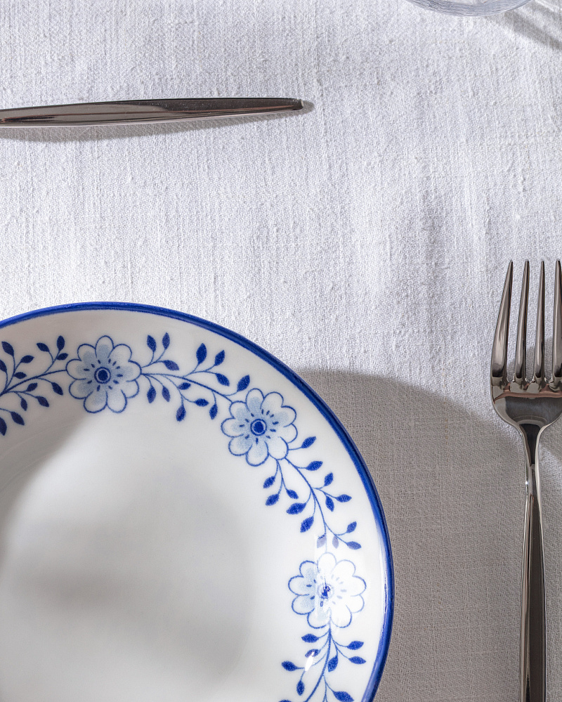 Сервировочная тарелка Reve Bleu Floral 20 см, new bone фарфор