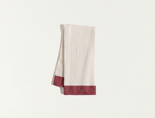 Полотенце кухонное Linda 40x60см - экрю/красный