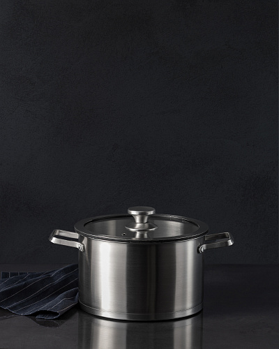 Кастрюля Raye с крышкой 24x14,5 см. - нержавеющая сталь