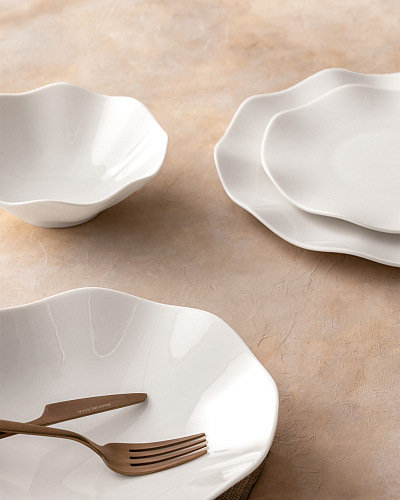 Обеденный сервиз Manarolo из 24 шт., 15-26 см. - белый