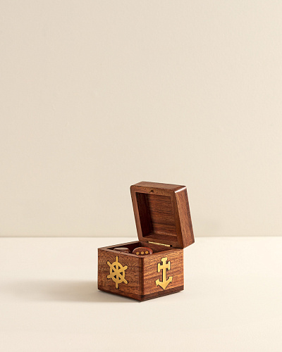 Шкатулка Raison 6x6x6 см. - коричневая