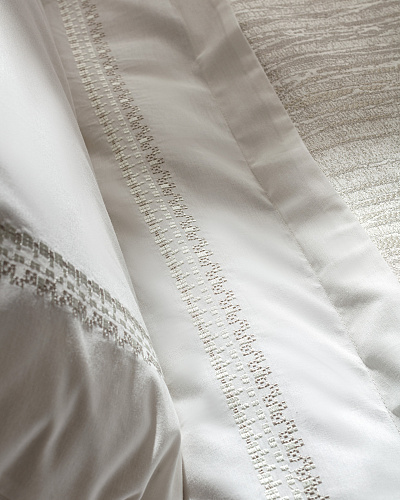 Подарочный комплект постельного белья двуспальный Notre с покрывалом, пледом и одеялом 240x260 см, хлопок