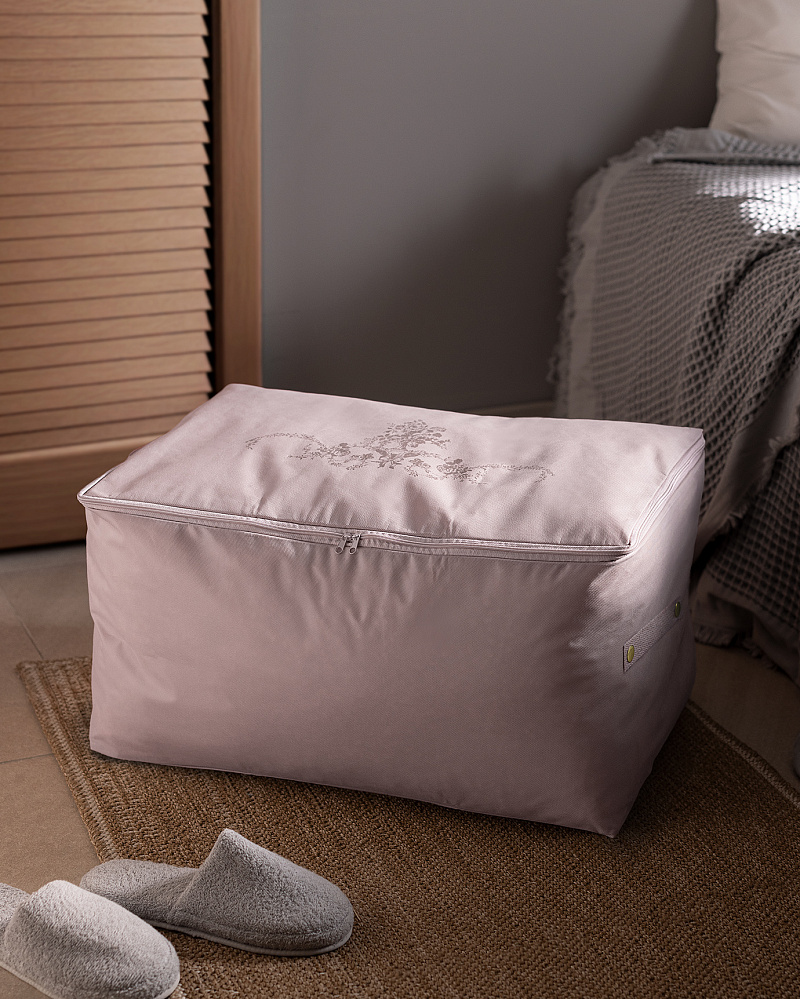 Органайзер для хранения Floral 64x41x35 см. - пудровая