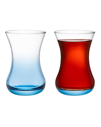 Набор стеклянных чашек Lavem-Blue из 6 шт., 155 мл