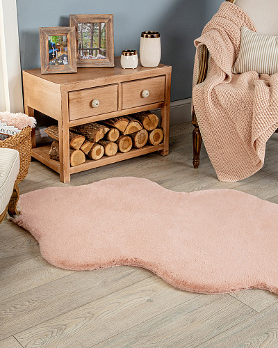 Плюшевый коврик Arc En Ciel Rabbit 90x150 см. - пудровый