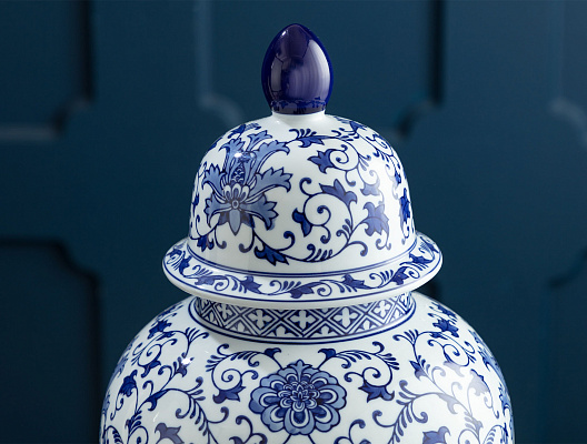 Ваза с крышкой Aubervilliers 22,5x22,5x50 см. 