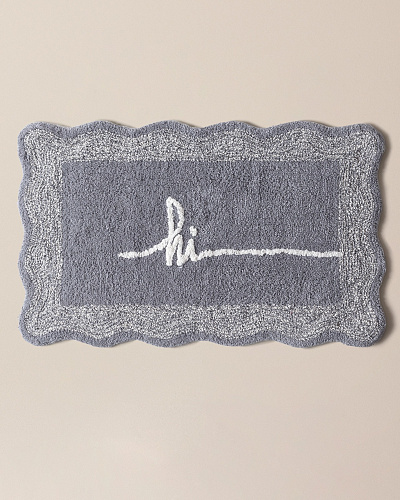 Коврик для ванной Gordes 50x80 см. - серый / белый