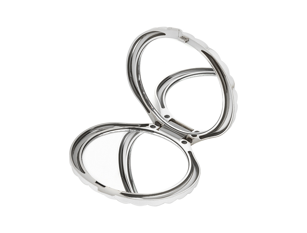 Мини-зеркало Beatrice 6,9x6,7x1,7 см. - серебристое