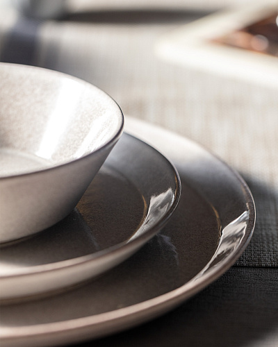 Столовый сервиз Bondy из 24 шт. - светло-серый