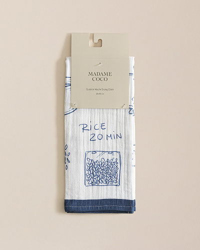 Полотенце кухонное Cussion 40x60 см. - белое / синее