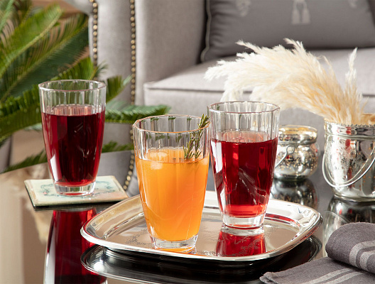 Набор стеклянных стаканов для напитков Fiona из 4 шт., 305мл.