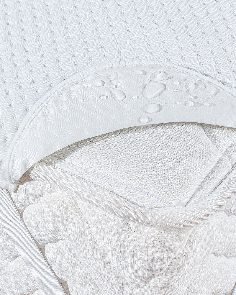 Наматрасник двуспальный водоотталкивающий Clarte 160x200 см, белый