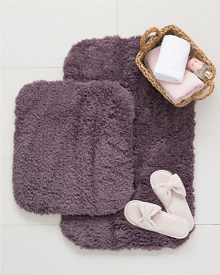 Набор ковриков для ванной Sheep из 2 шт., 60x100 - 50x60 см. - сливовый