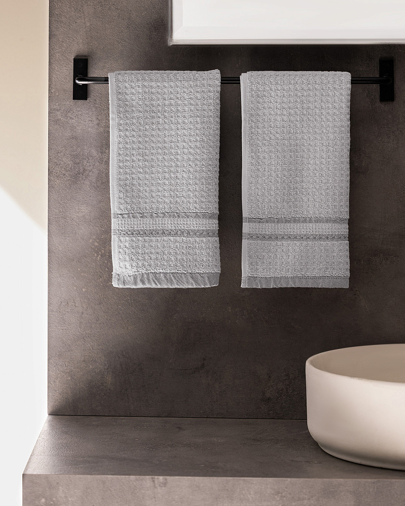 Набор полотенец для рук Alissa из 2 шт., 30x46 см. - серый
