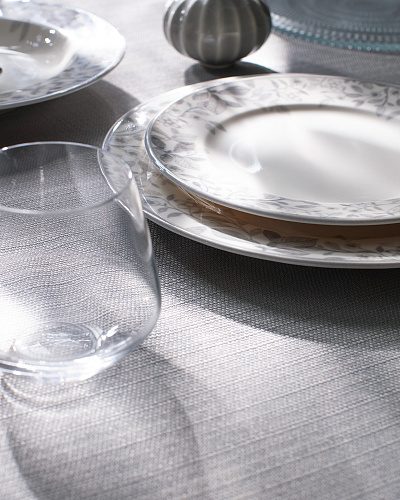 Обеденный сервиз Loire из 24 шт., 15,5-26 см. - белый / светло-серый