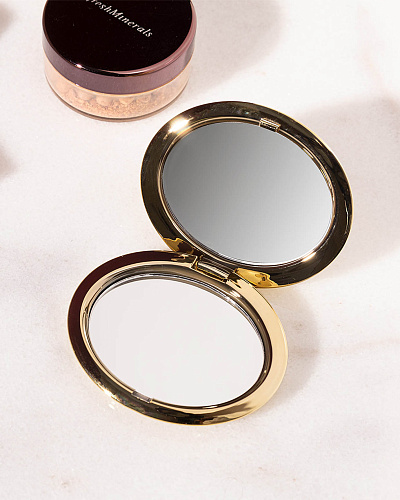 Мини-зеркало Charlotte 7,5x6,2x1,7 см. - золотистое