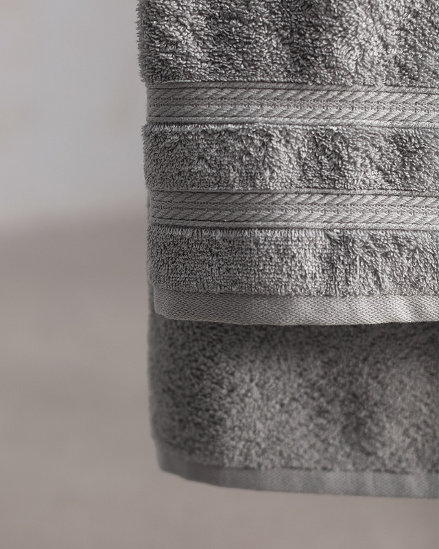 Банное полотенце Ryella Armure Hotel Collection 80x150 см. - серое