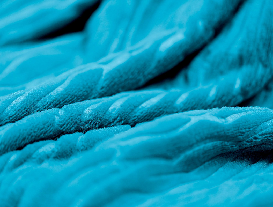 Плед Jacques Welsoft Emboss 130х170 см. - бирюзовый