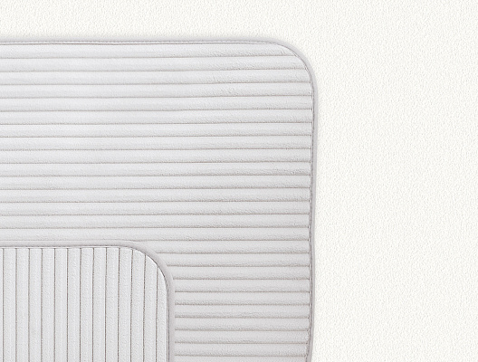 Набор коврик для ванной Mathilda из 2 шт., 50x80 - 45x50 см. - светло-серый